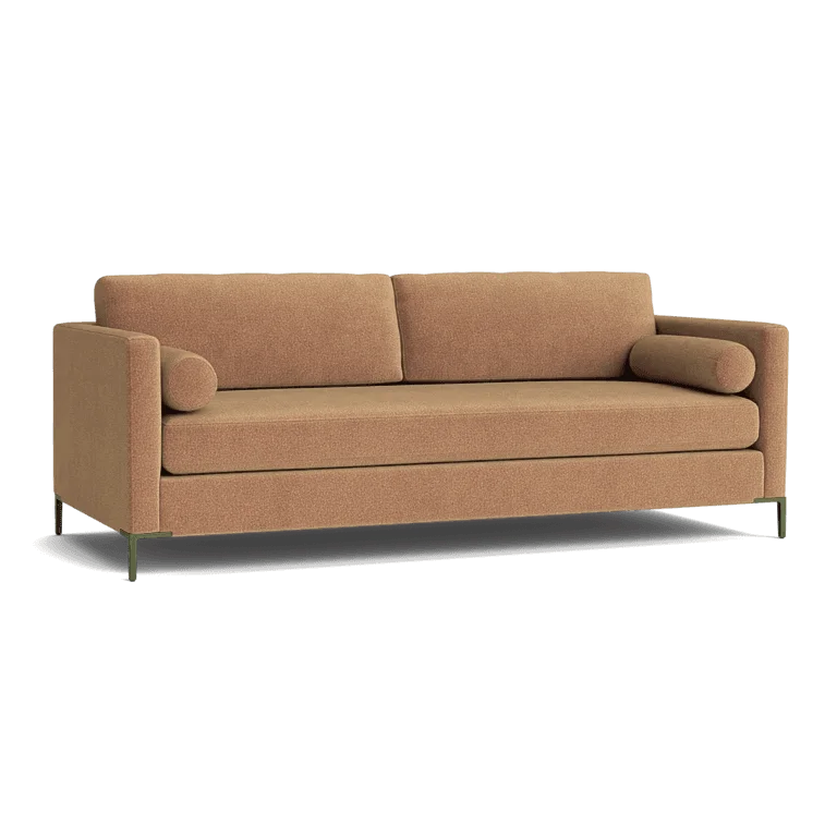 Custom Sofa Slipcover | Sienna Velour - Desert Sand