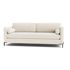 Custom Sofa Slipcover | Sienna Velour - Ivory Whisper