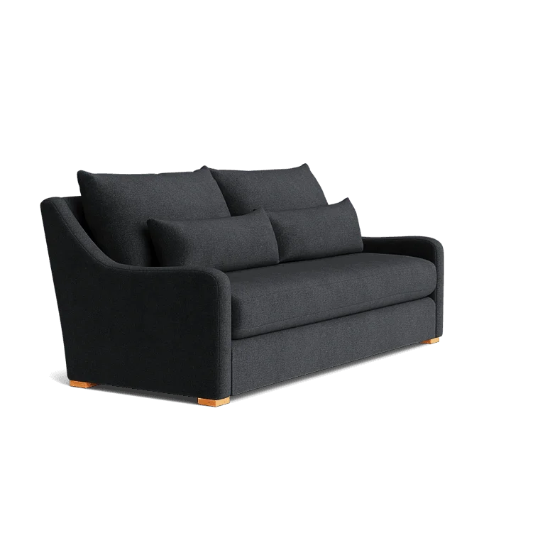 Custom Sofa Slipcover | Sienna Velour - Onyx Noir