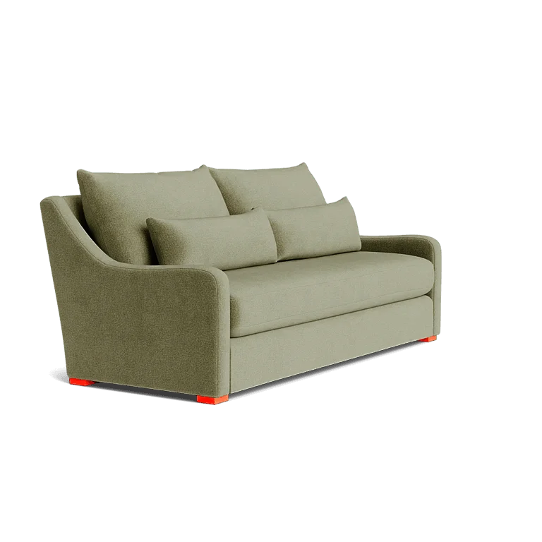 Custom Sofa Slipcover | Sienna Velour - Fieldstone Olive