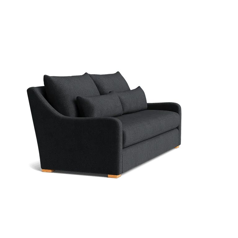 Custom Sofa Slipcover | Sienna Velour - Onyx Noir