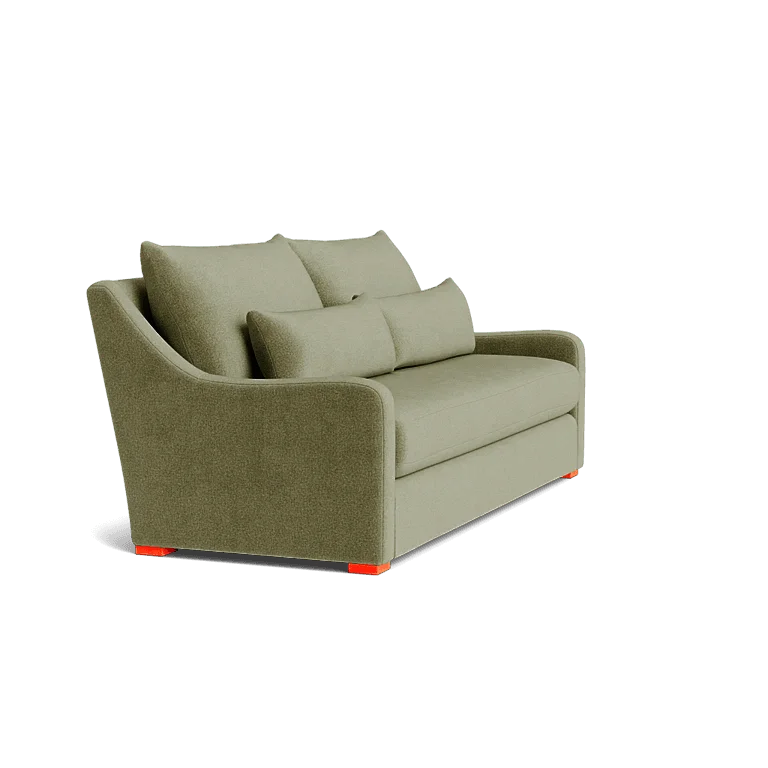 Custom Sofa Slipcover | Sienna Velour - Fieldstone Olive