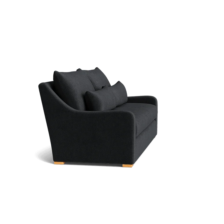 Custom Sofa Slipcover | Sienna Velour - Onyx Noir