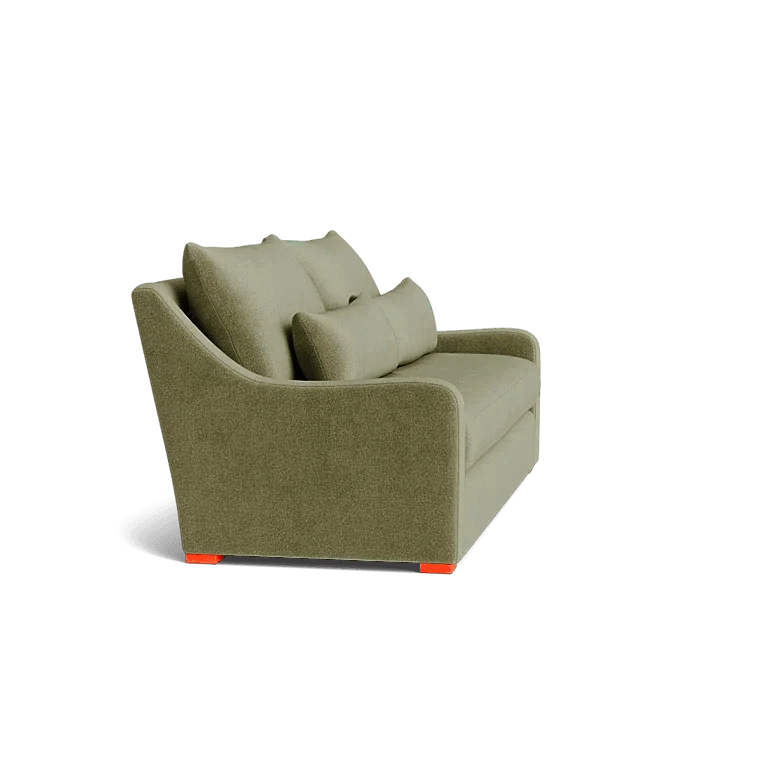 Custom Sofa Slipcover | Sienna Velour - Fieldstone Olive