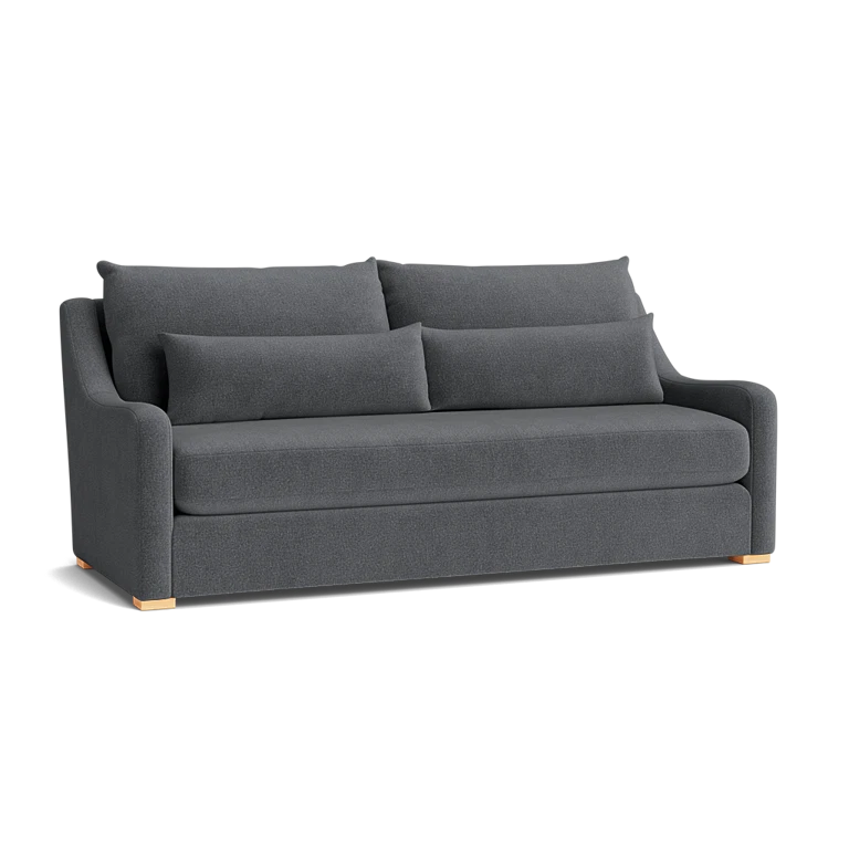 Custom Sofa Slipcover | Sienna Velour - Urban Slate