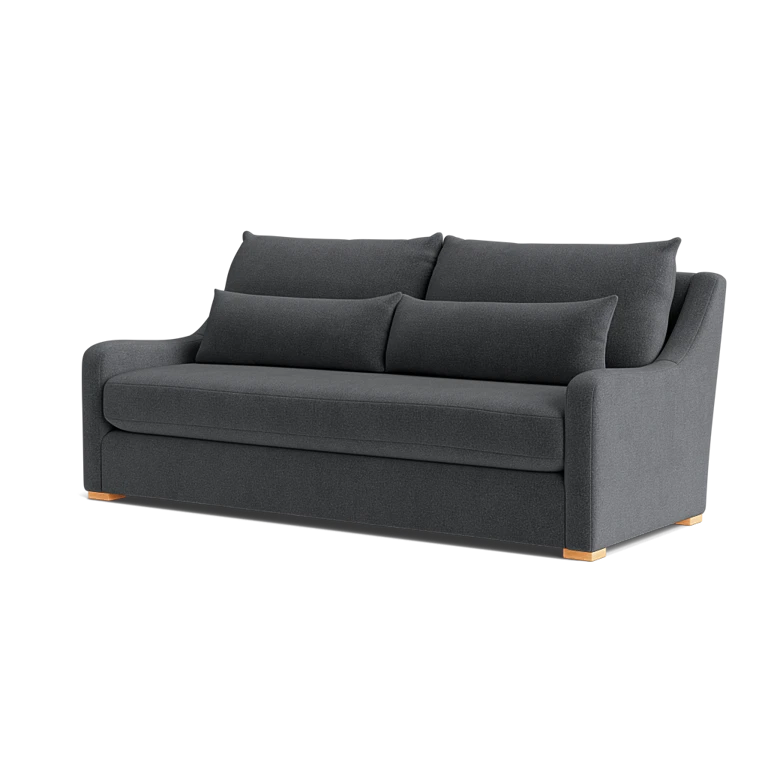 Custom Sofa Slipcover | Sienna Velour - Urban Slate