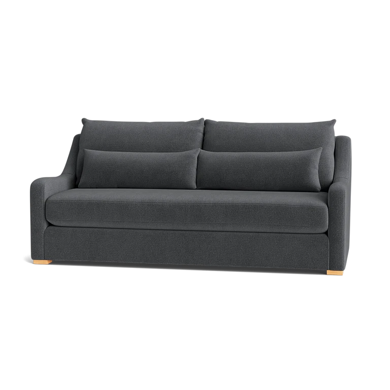 Custom Sofa Slipcover | Sienna Velour - Urban Slate