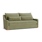 Custom Sofa Slipcover | Sienna Velour - Fieldstone Olive