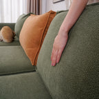 Custom Individual Cushion Sofa Slipcover | Marlowe Collection - Olive Moss