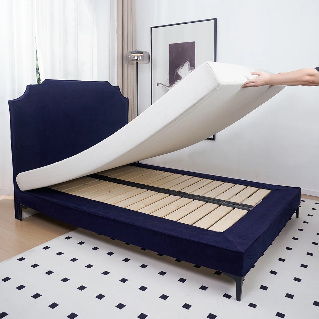Midnight Admiral | Performance Brushed Velvet | Bed Frame + Headboard Cover