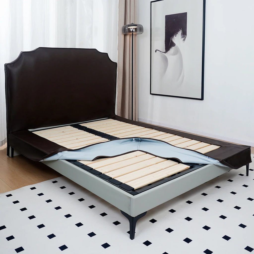 Bed Frame + Headboard Cover | Terravia - Espresso