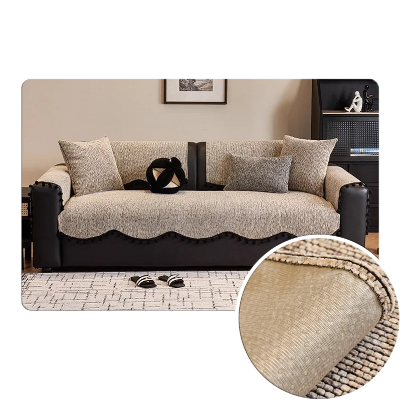 Custom Sofa Cover | Elara Flax- NJR-XNR