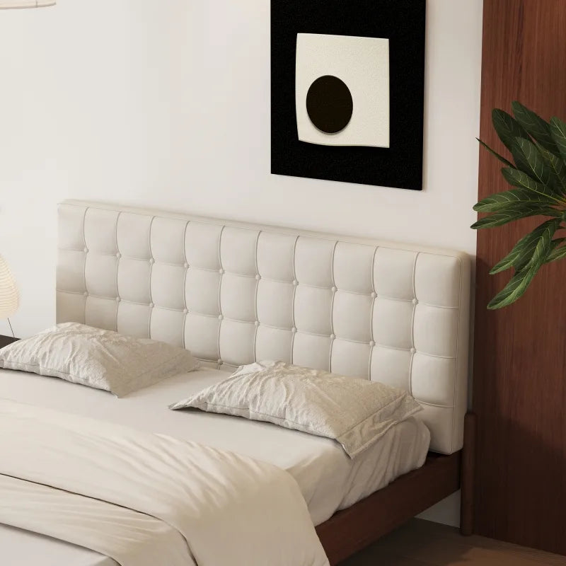Lit plateforme rembourré + housse de tête de lit | Anthracite classique 
