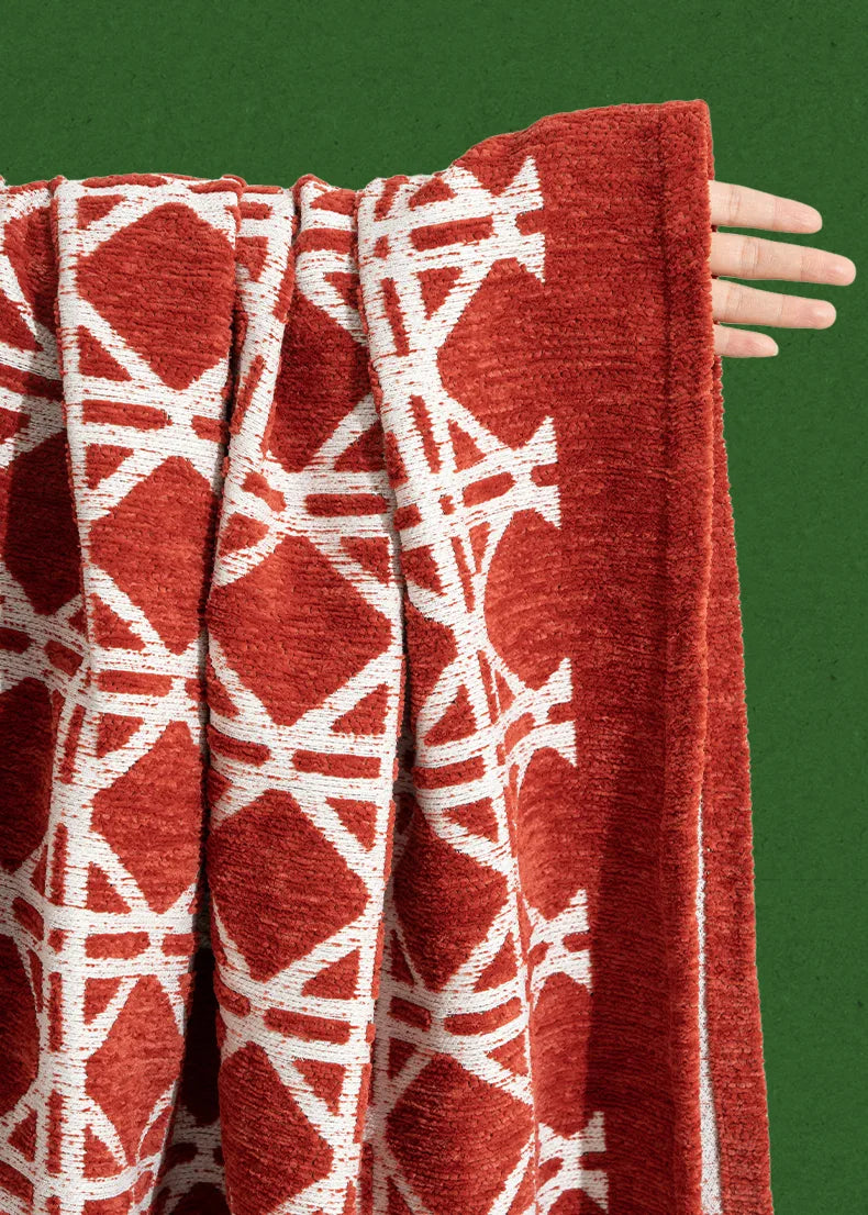 Red Checkered Velvet