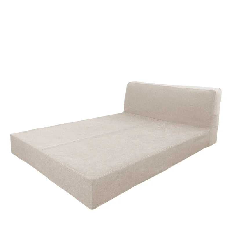 Bed Frame + Headboard Cover In Full | Ivory Linen