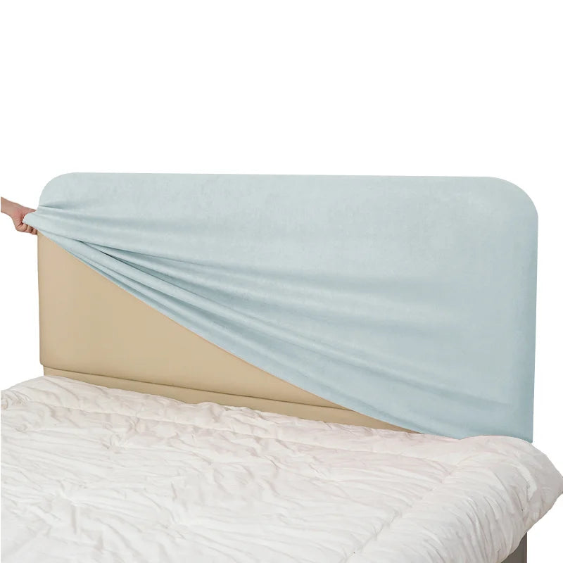 Bed Headboard Cover | Sienna Velour - Celeste Breeze