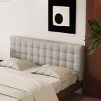 Lit plateforme rembourré + housse de tête de lit | Anthracite classique 