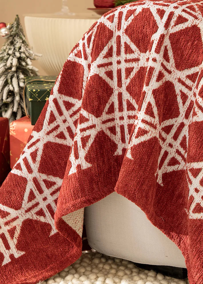 Red Checkered Velvet