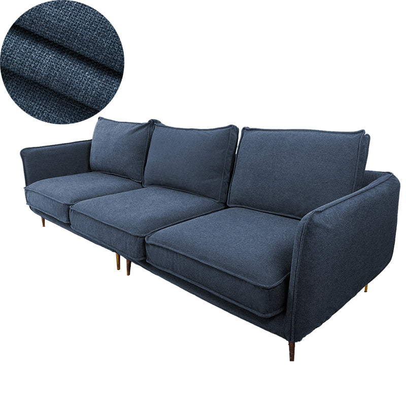 Custom Sofa Slipcover | Elara Flax- Indigo Denim