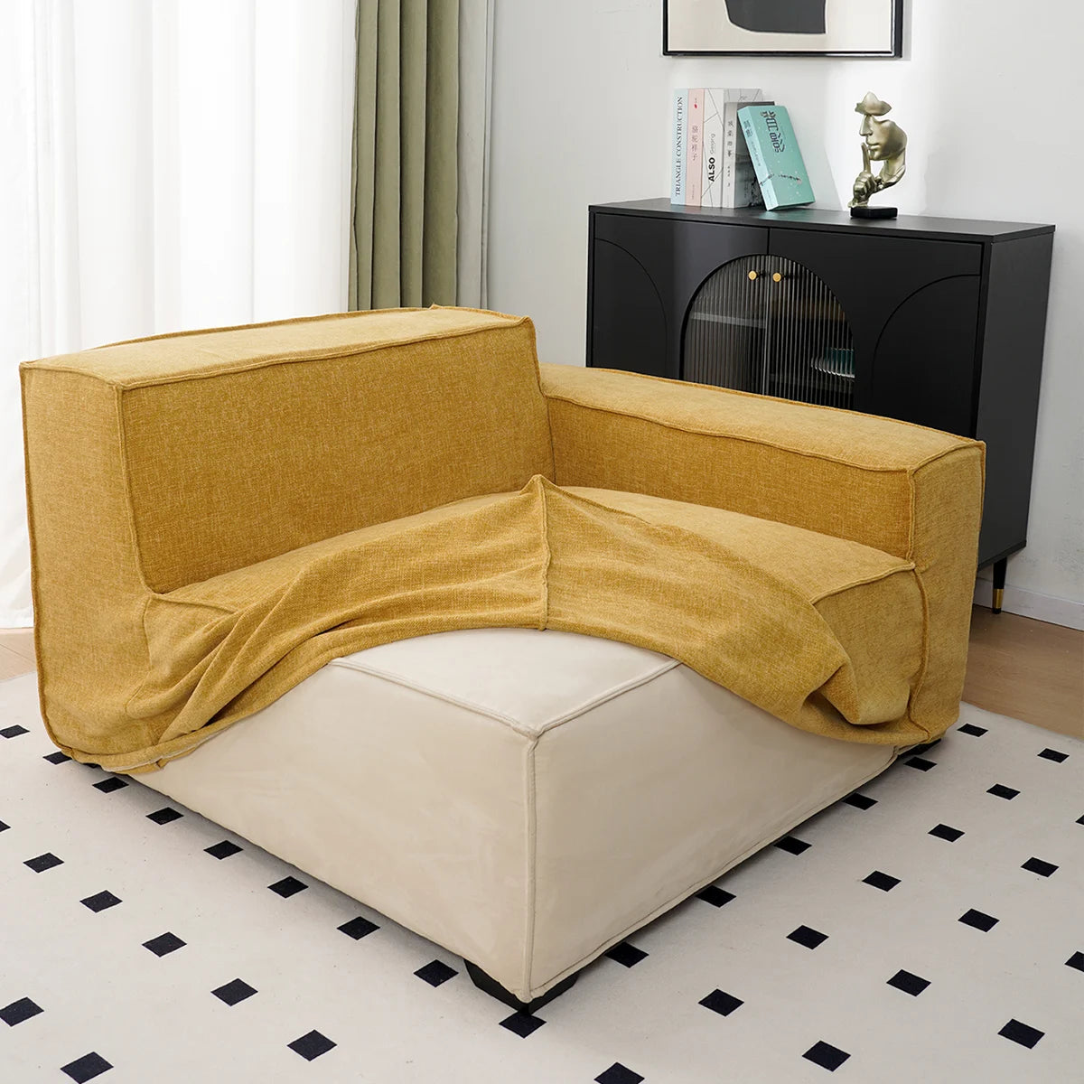 Custom Sofa Slipcover | Elara Basic - Turmeric
