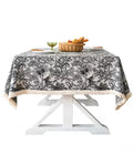 Embroidered Table Cloth for Dining Table | YM·Black Coconut Tree·Nordic