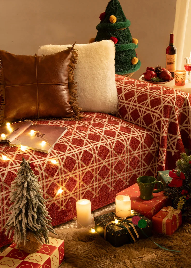 Red Checkered Velvet