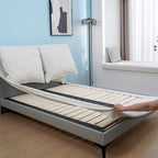 Bed Frame + Headboard Cover | Sienna Velour - Ivory Whisper