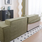 Custom Sofa Slipcover | Elara Basic - Matcha Mist