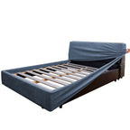 Bed Frame + Headboard Cover | Midnight Indigo