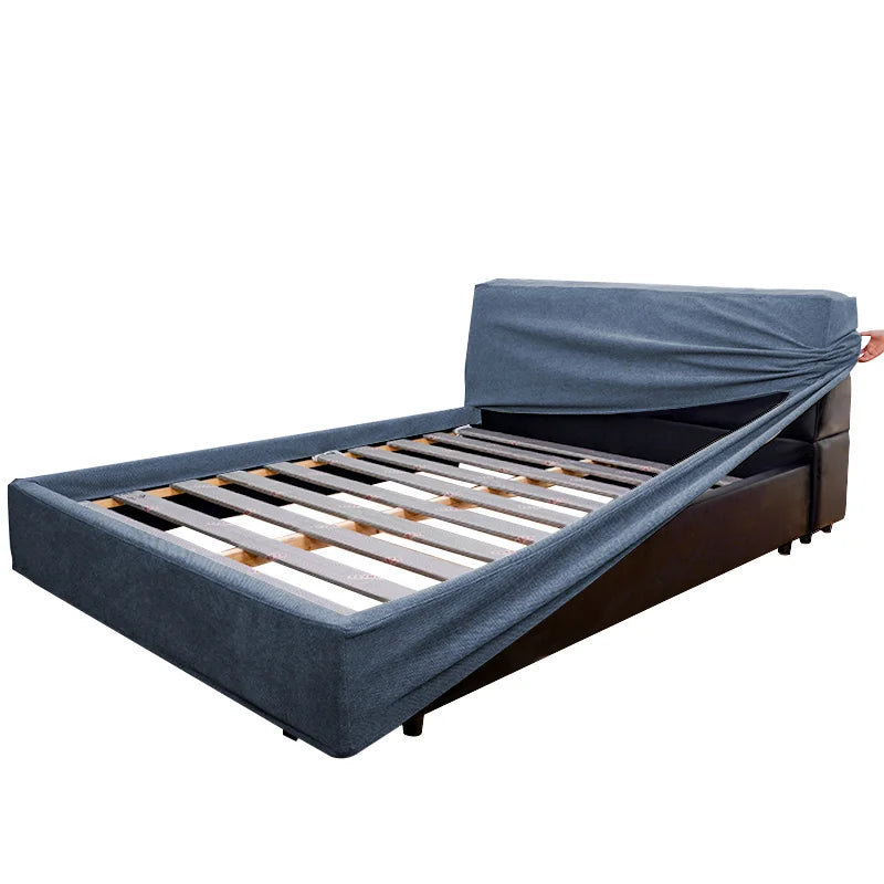 Bed Frame + Headboard Cover | Midnight Indigo