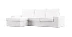 Kivik 3-seat sofa with chaise longue cover