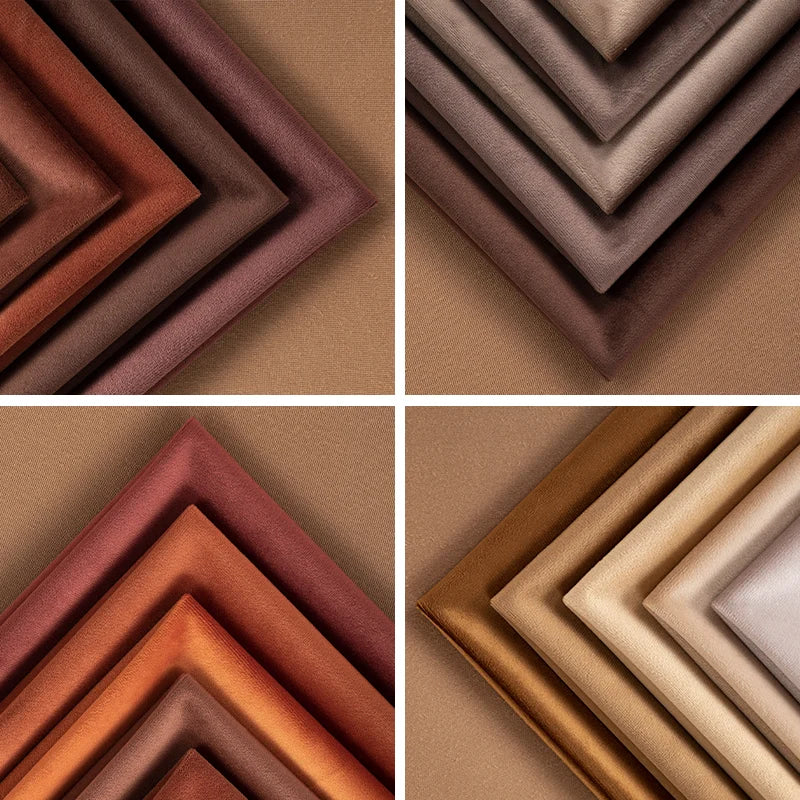 Upholstery Flocking Velvet Fabric | Brown Series