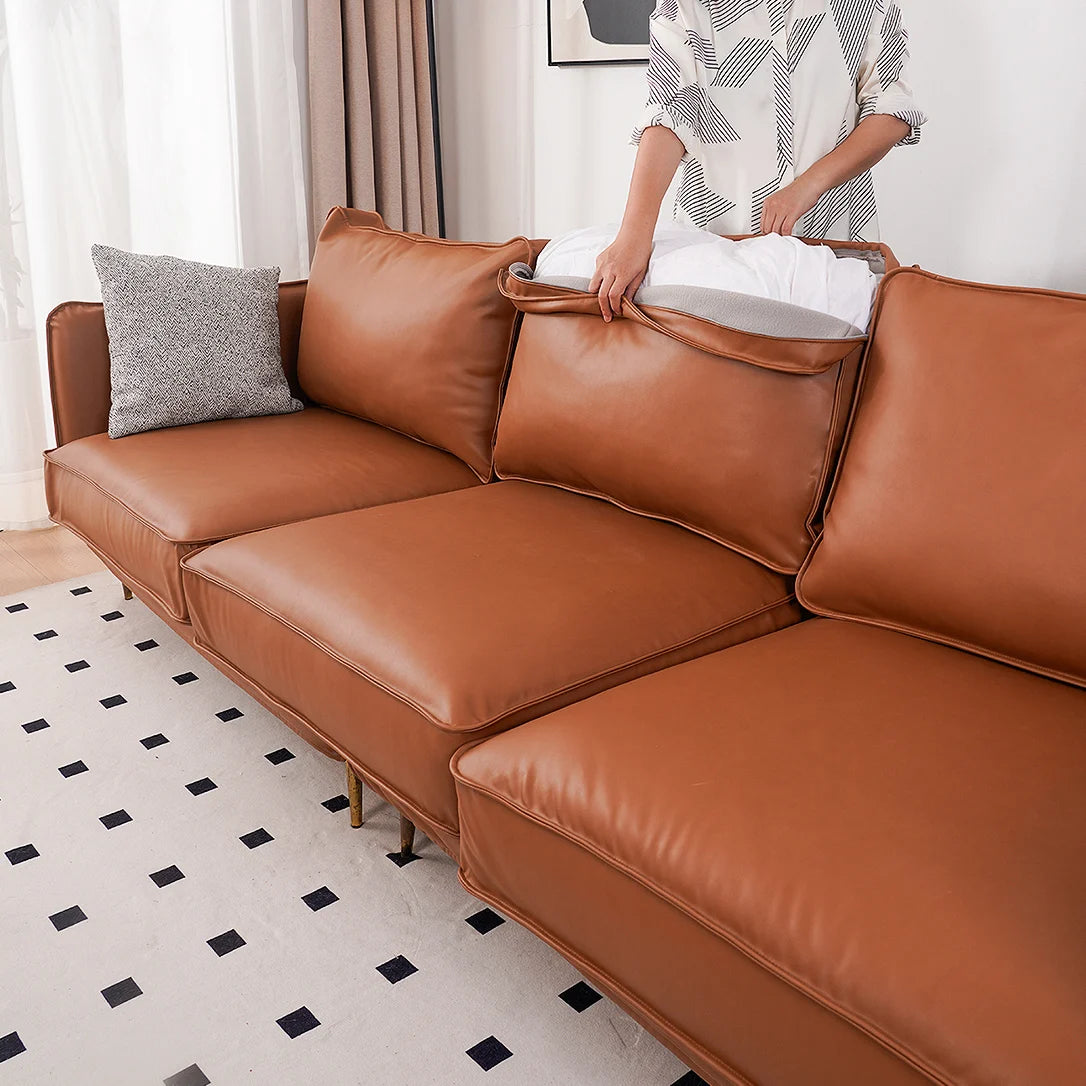 Custom Individual Cushion Sofa Slipcover | Terravia - Mocha Bark