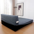 Bed Frame + Headboard Cover In Full | Midnight Indigo