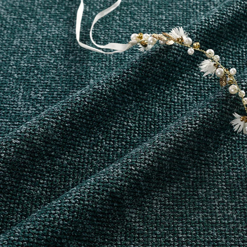 Custom Bed Frame Cover — Marlowe Linen-Blend 1925 · Spotted Lake Blue