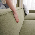 Custom Sofa Slipcover | Elara Basic - Matcha Mist