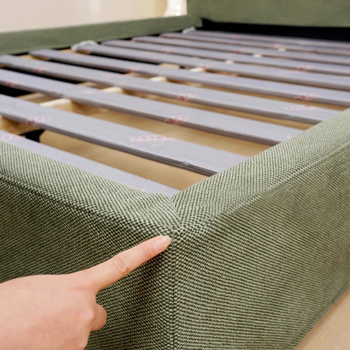 Bed Frame + Headboard Cover | Olive Moss