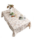 Embroidered Table Cloth for Dining Table | YM·Camellia·French Retro