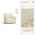 Beige custom armchair cover – premium furniture protector by Plume Bubble
