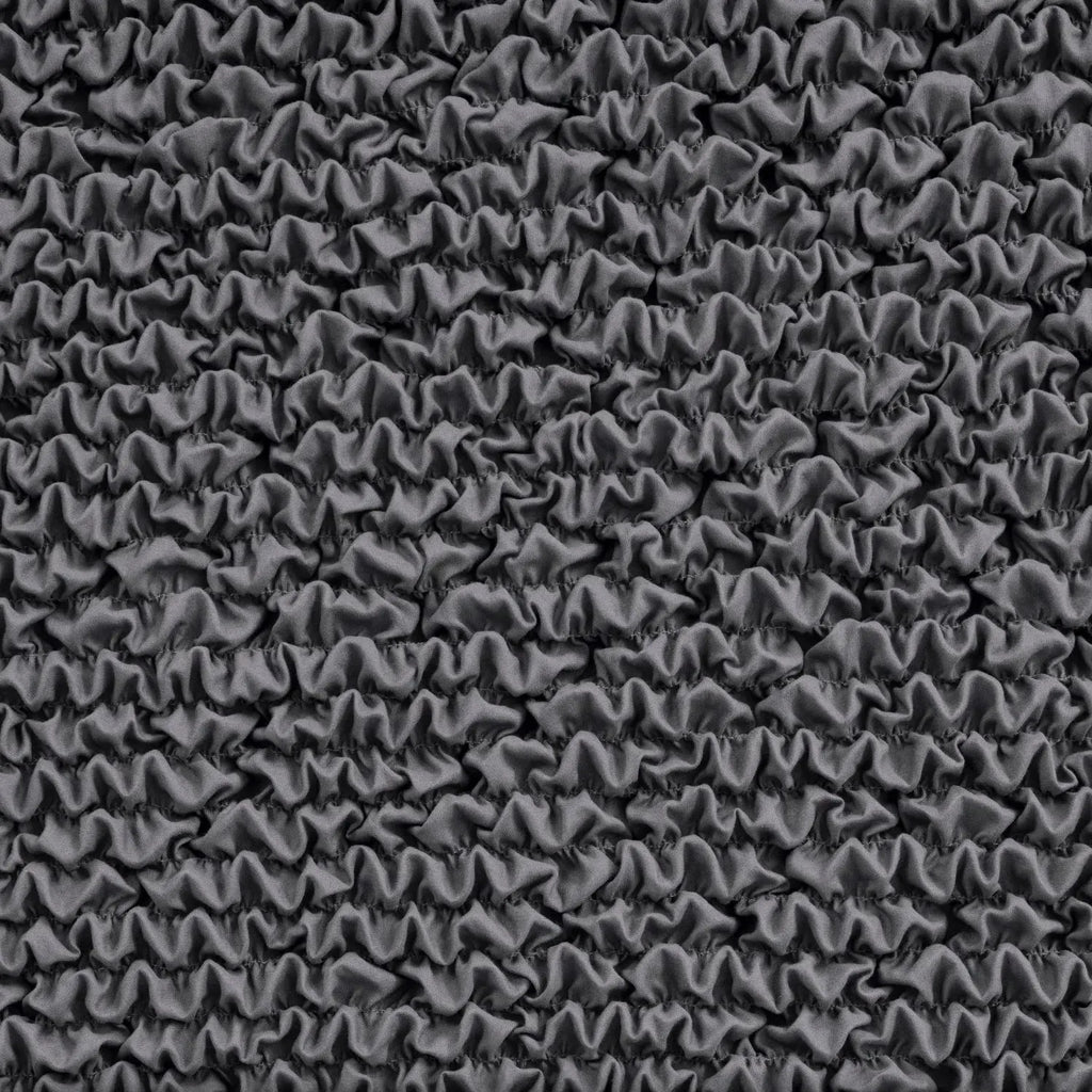 Plume Bubble gray sofa slipcover with a smooth, elegant fit