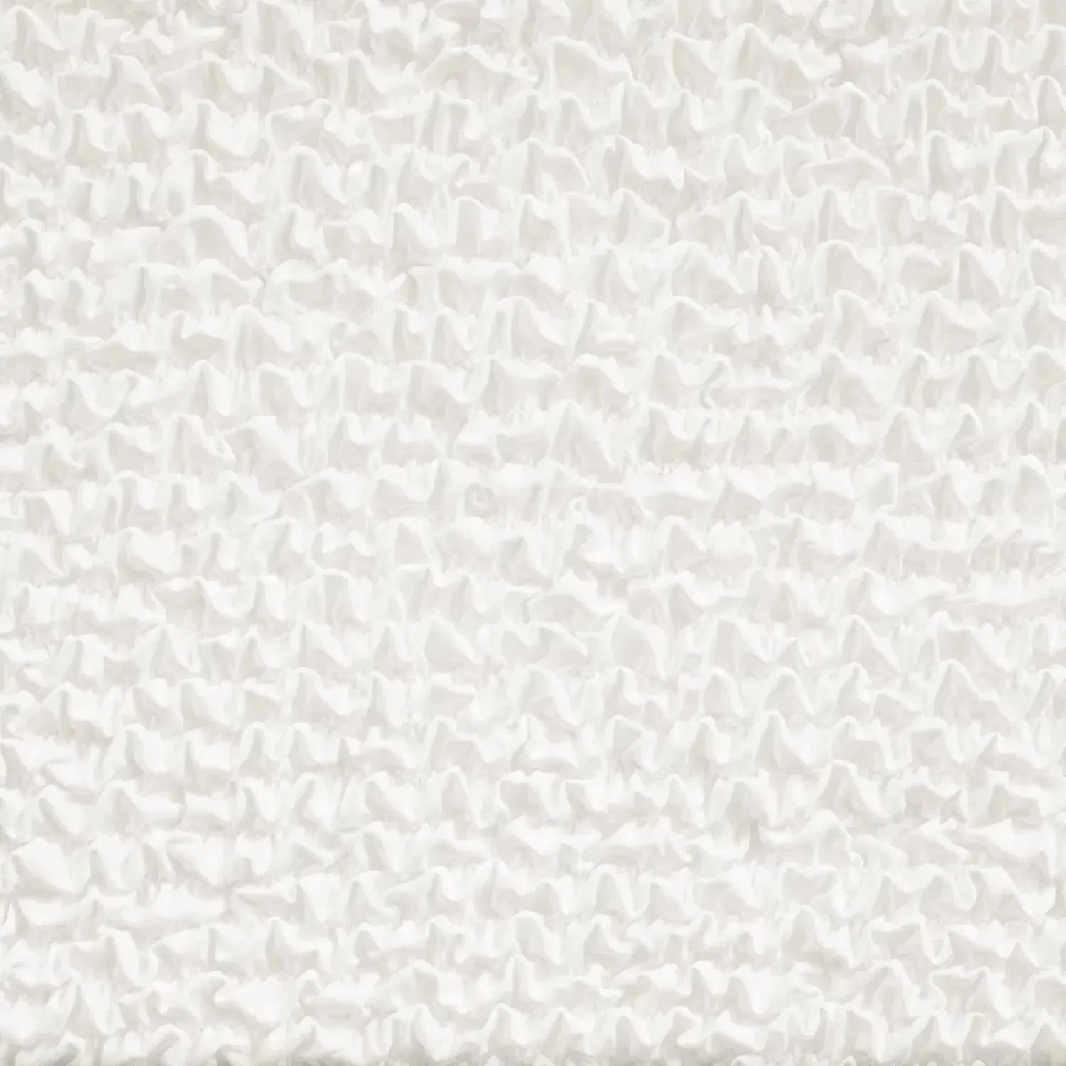 Close-up of Plume Bubble white slipcover fabric showing breathable, smooth surface