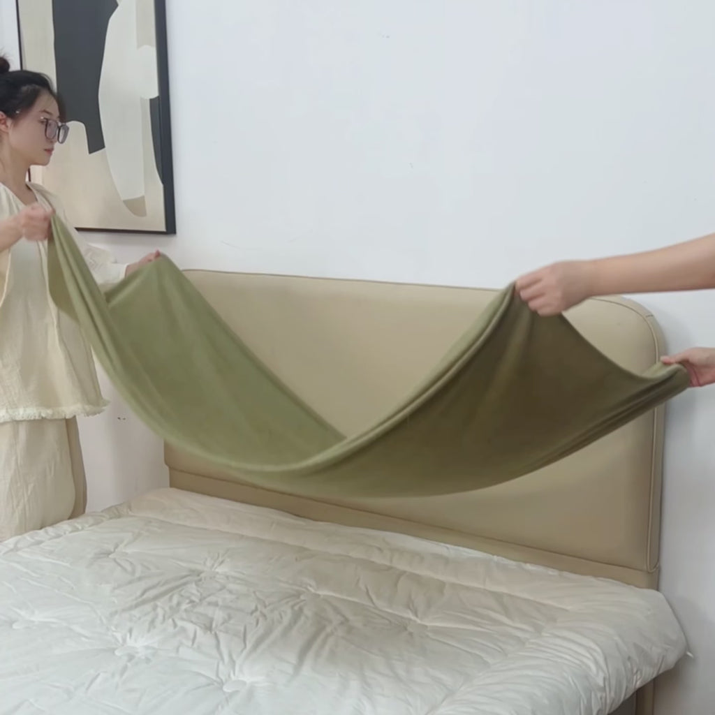 Bed Headboard Cover | Performance Antimicrobial Chenille - Verdant Relic