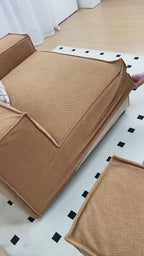 Custom Sofa Slipcover | Sienna Velour - Desert Sand