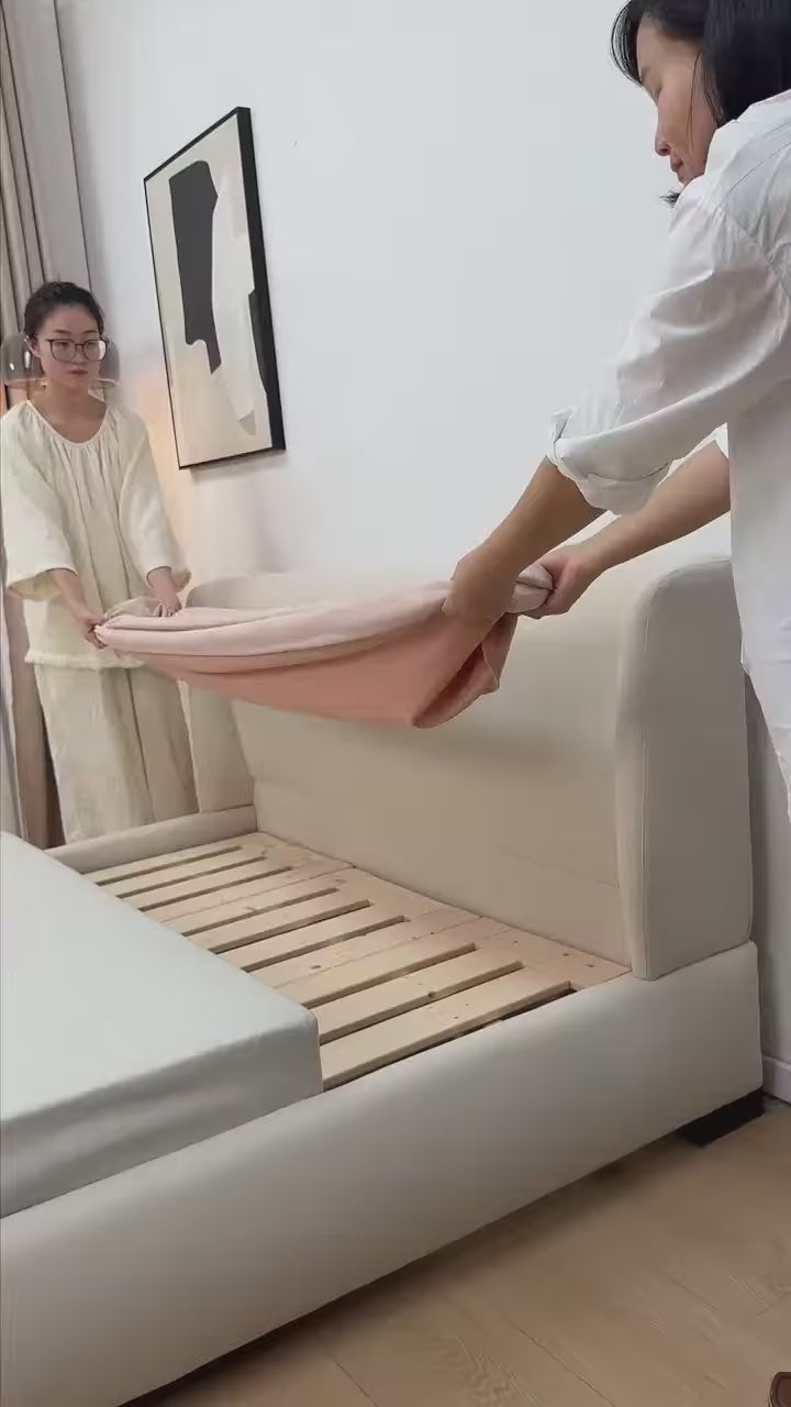 Bed Headboard Cover | Sienna Velour - Petal Whisper