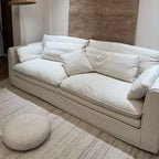 Custom Sofa Slipcover — Elara Flax