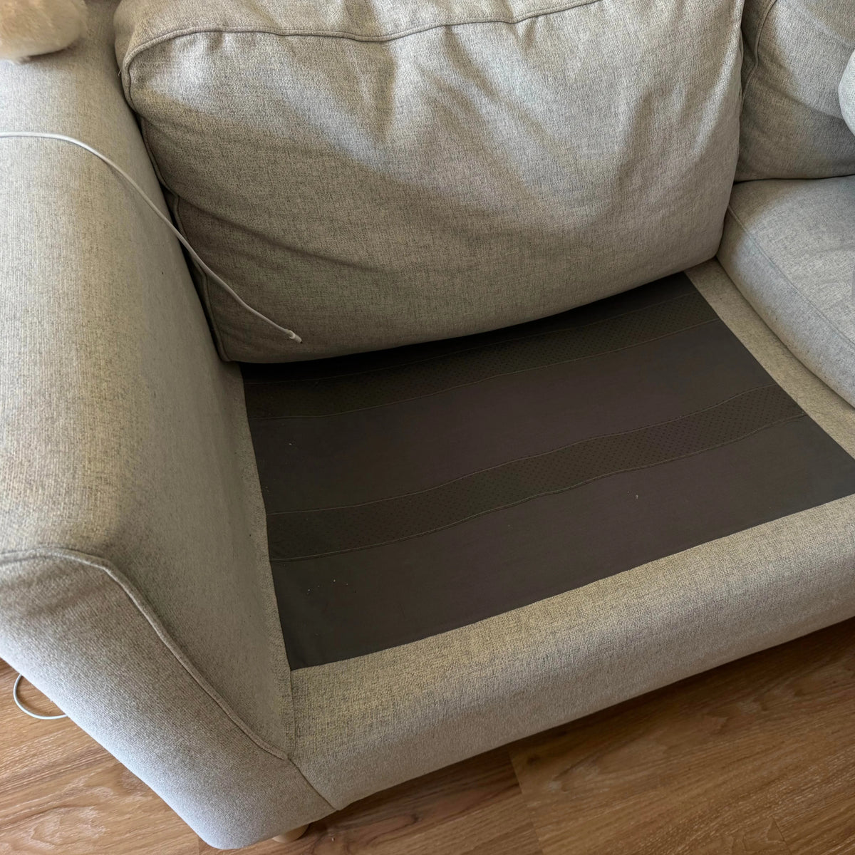 Custom Sofa Slipcover — Elara Flax